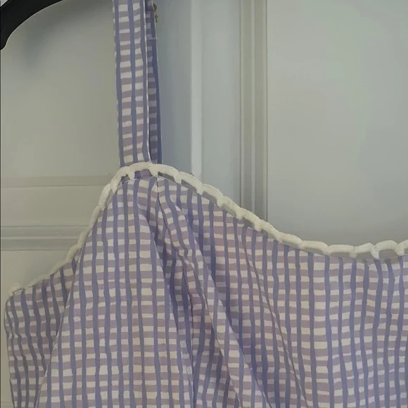 Lilly Pulitzer Purple Gingham Sundress with Lace Detail - Picture 3 of 5